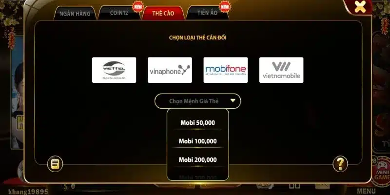 Thủ tục rút tiền Hitclub quy đổi nhận thẻ cào